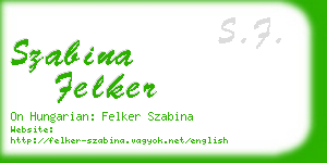 szabina felker business card